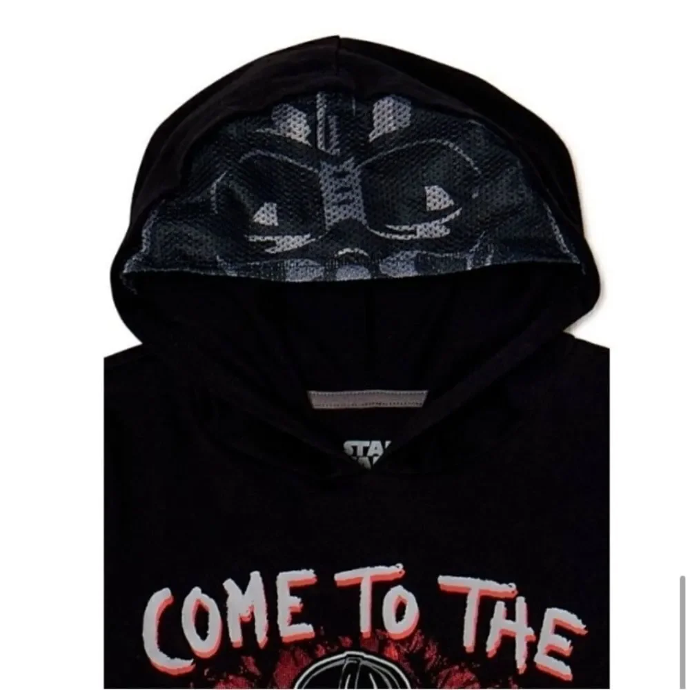 Boys Black Panther & Darth Vader Hoodie T-Shirt & Shorts 2pc Sets 2-Pack Size 5